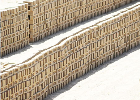 Using Natural Sunlight to Dry Bricks